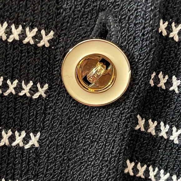 St. John collection black/White cardigan large jacket size 14 - Picture 10 of 10